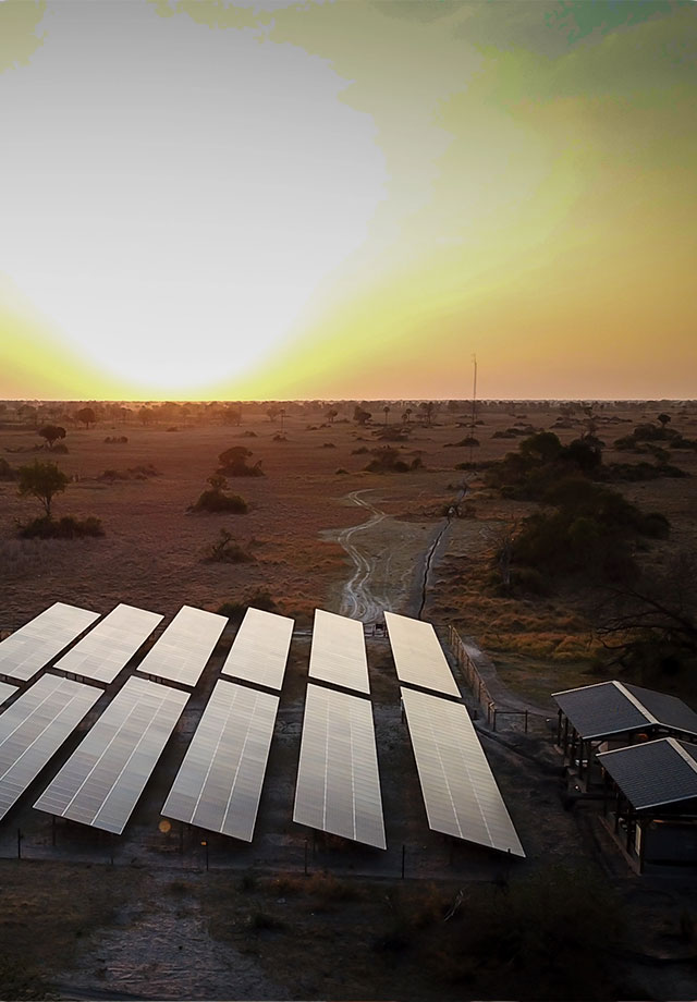 image of Xigera safari Lodge Solar Panels